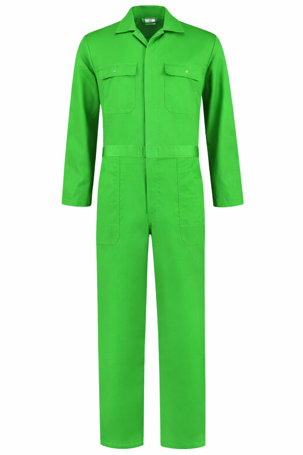 Overall Drukknoop polyester/katoen Appelgroen voorkant