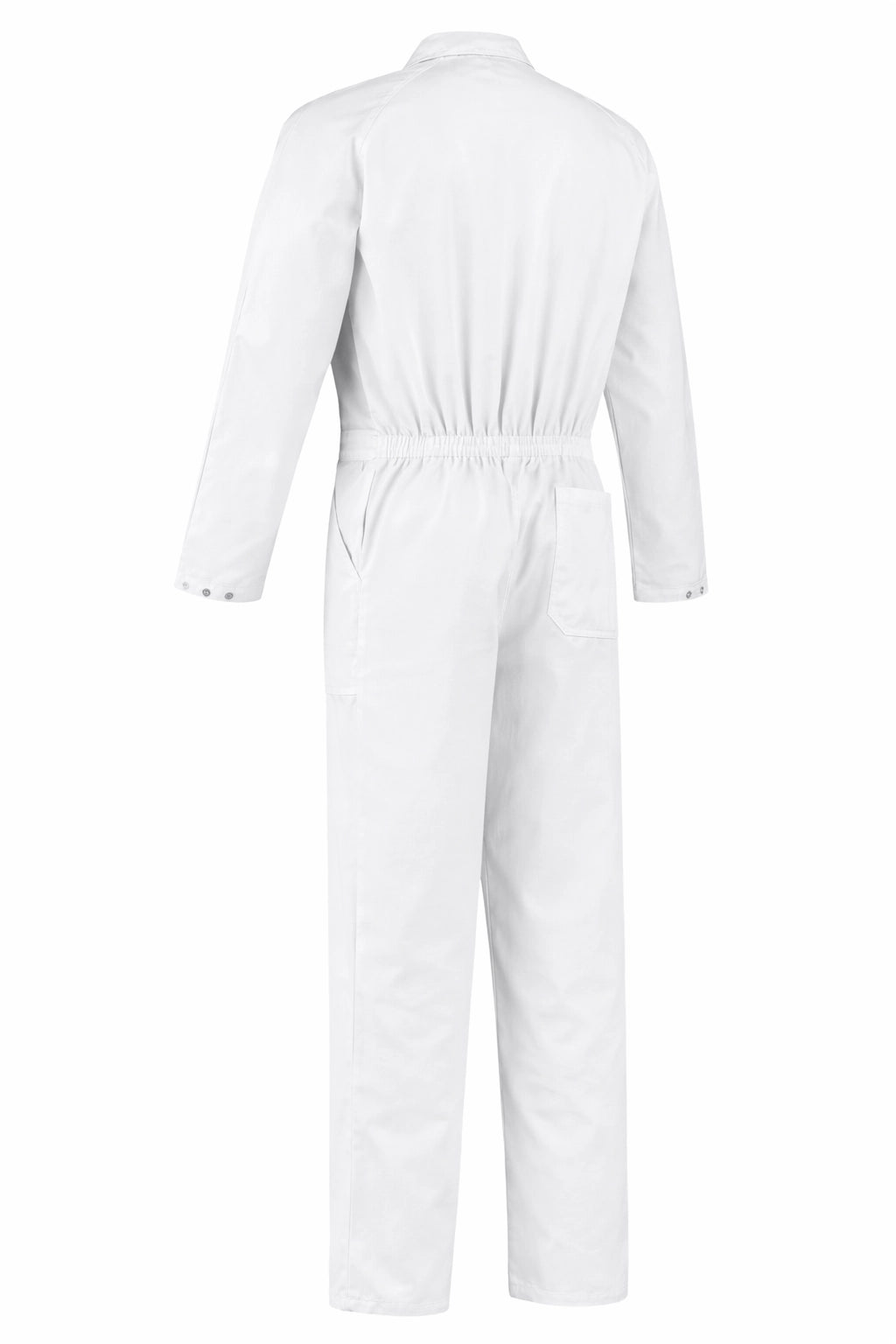 overall polyester/katoen wit achterkant