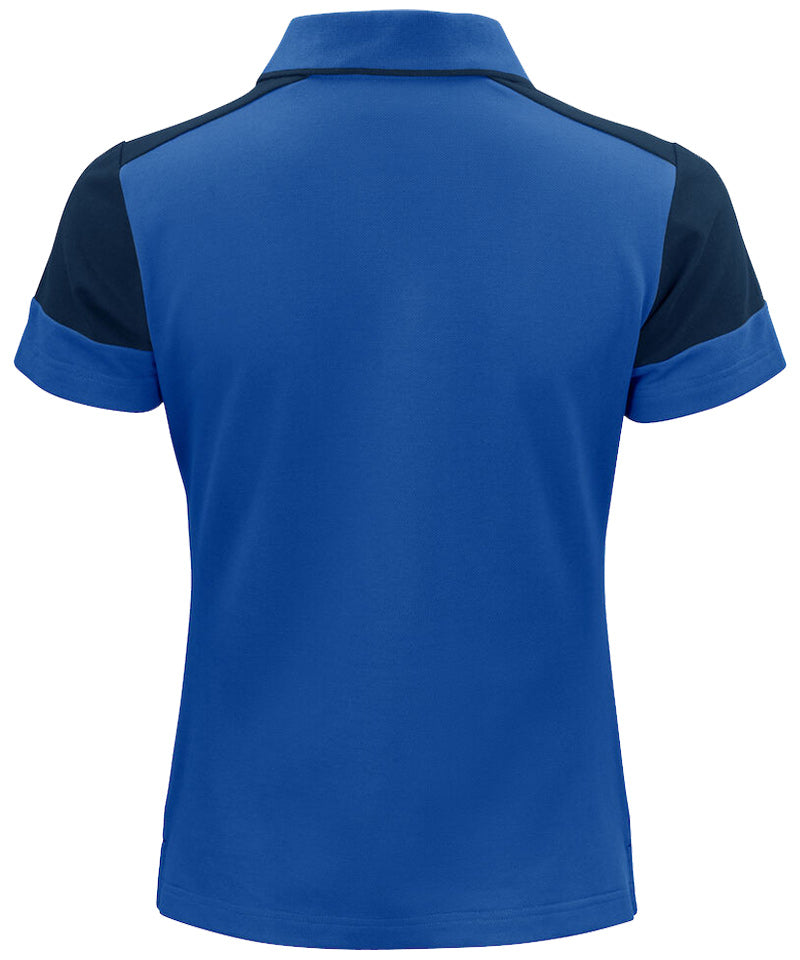 Poloshirt Dames Printer Prime Blauw-Navy achterkant