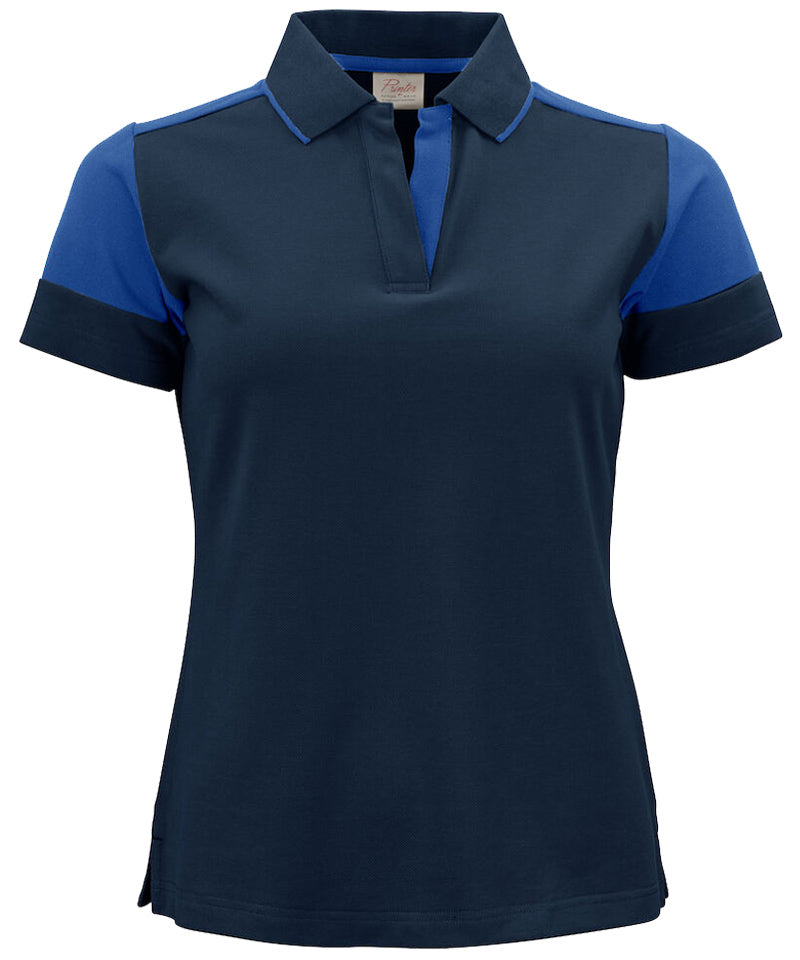 Poloshirt Dames Printer Prime Navy-Blauw voorkant