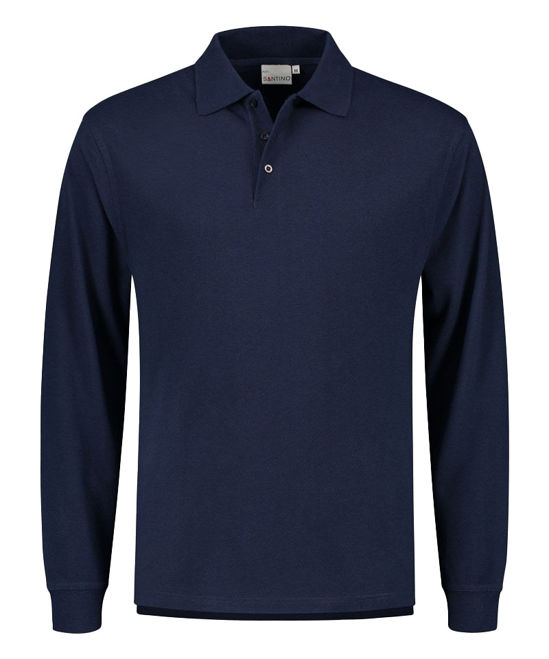 Poloshirt met lange mouwen Santino Matt Navy