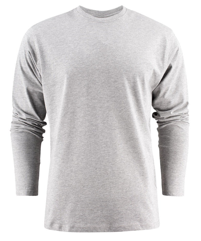 Printer Heavier T-shirt met lange mouwen Grijs