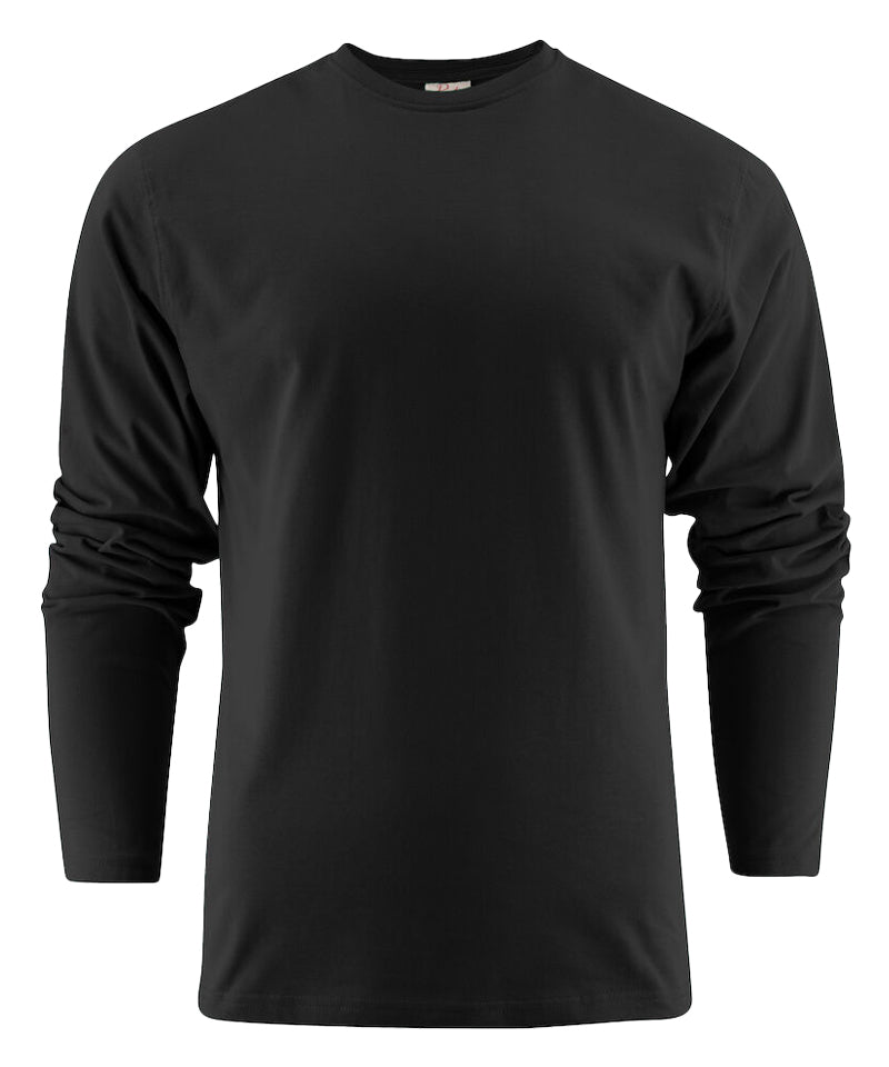 Printer Heavier T-shirt met lange mouwen Zwart