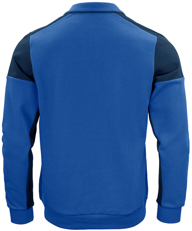 Polosweater Printer Prime Blauw-Navy achterkant