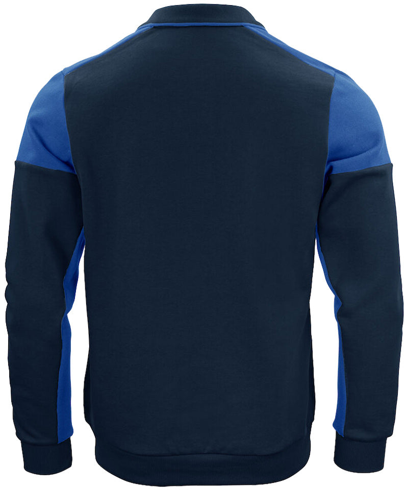 Polosweater Printer Prime Navy-Blauw achterkant