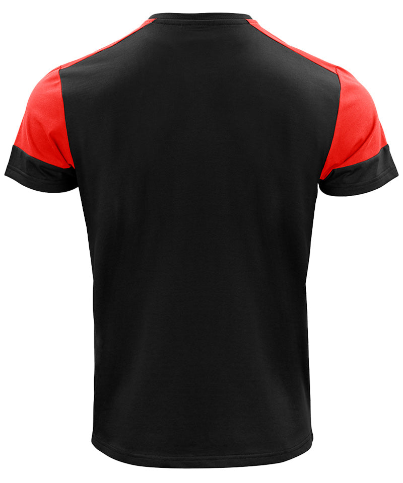 T-shirt Printer Prime zwart rood achterkant