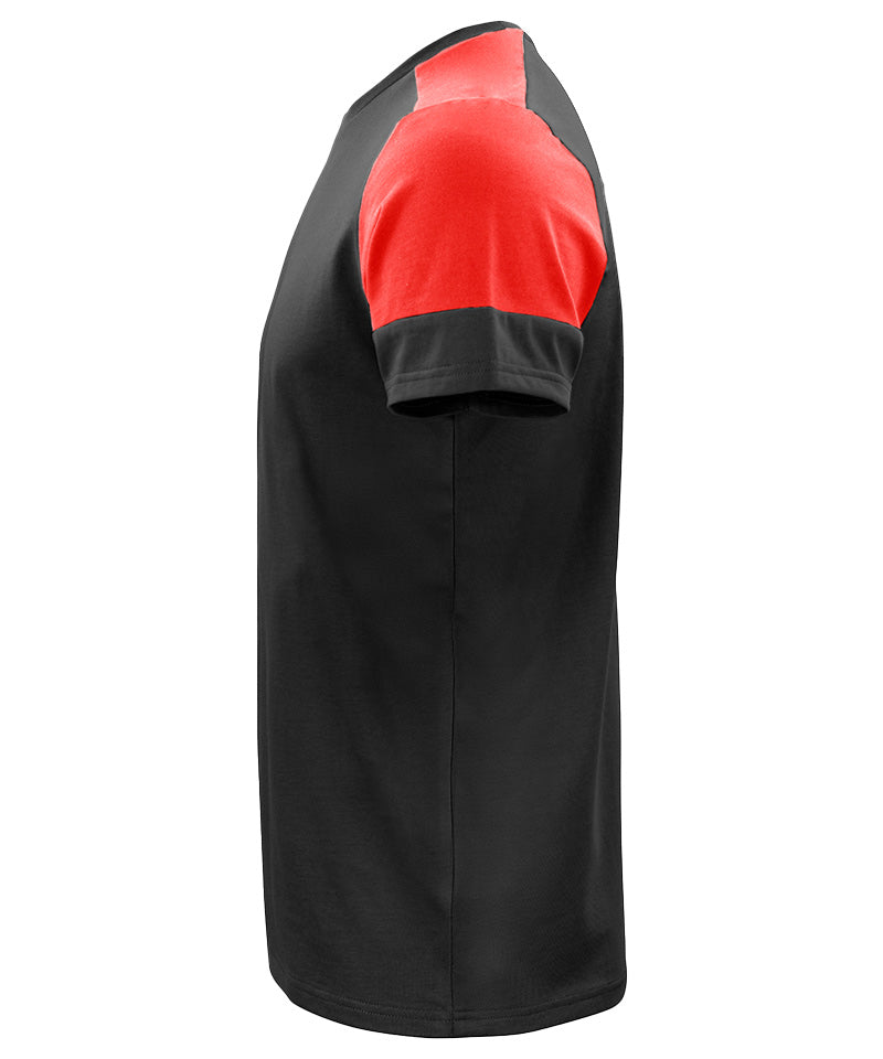 T-shirt Printer Prime zwart rood zijkant