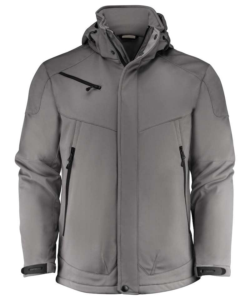 Gevoerde softshell jas Printer Skeleton grijs