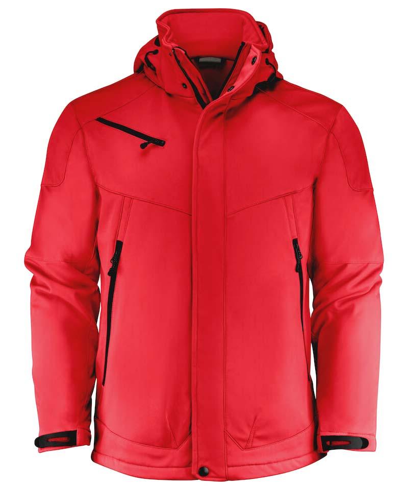 Gevoerde softshell jas Printer Skeleton rood