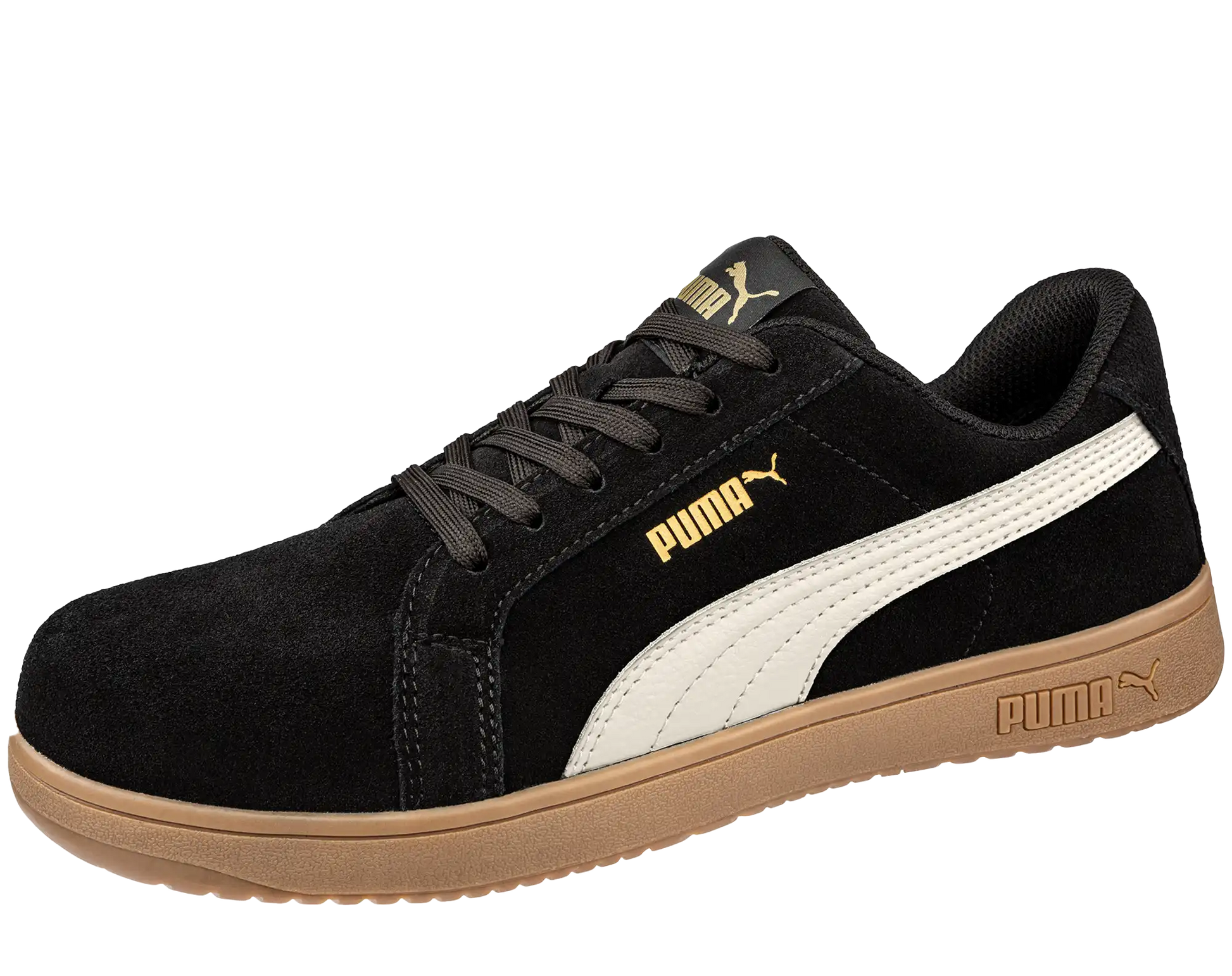 Puma werkschoenen S1PL Iconic Black Gum 64440 schuin