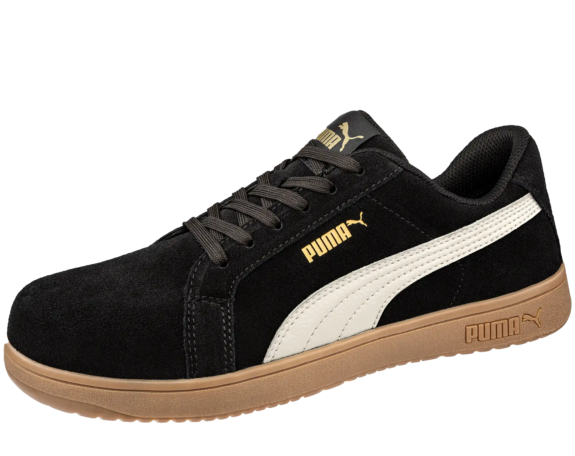 Puma werkschoenen S1PL Iconic Black Gum 64440 schuin