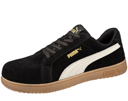 Puma werkschoenen S1PL Iconic Black Gum 64440 schuin
