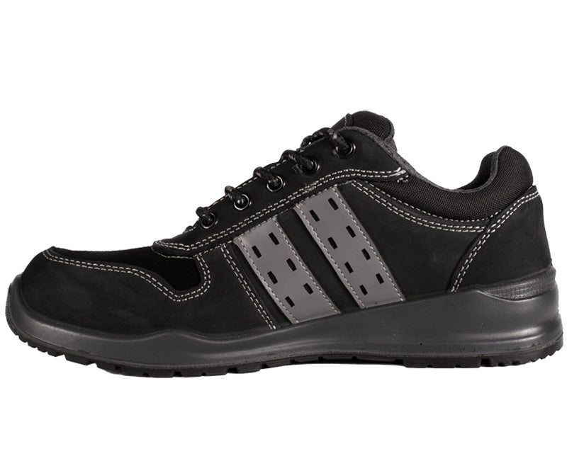 Quick werkschoenen S3 SRC Sport zwart laag zijkant links