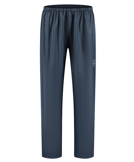 Regenbroek PU navy voorkant