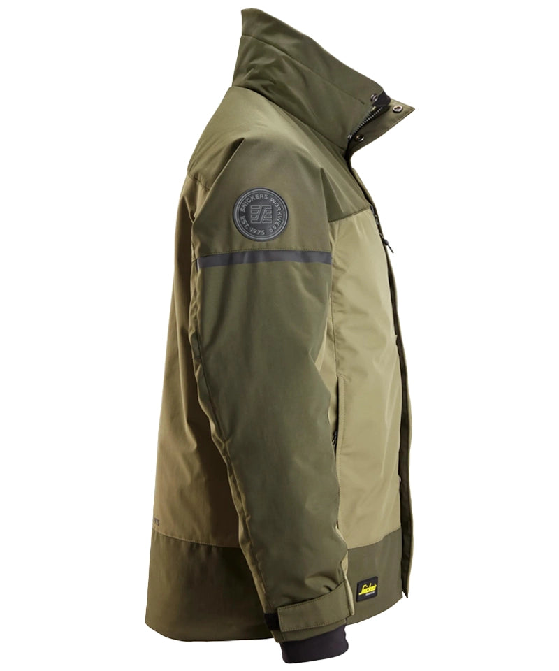 Snickers 1106 AllroundWork isolerend jack groen zijkant 