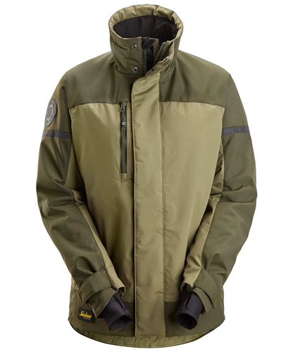 Snickers 1117 AllroundWork isolerende dames werkjas groen voorkant