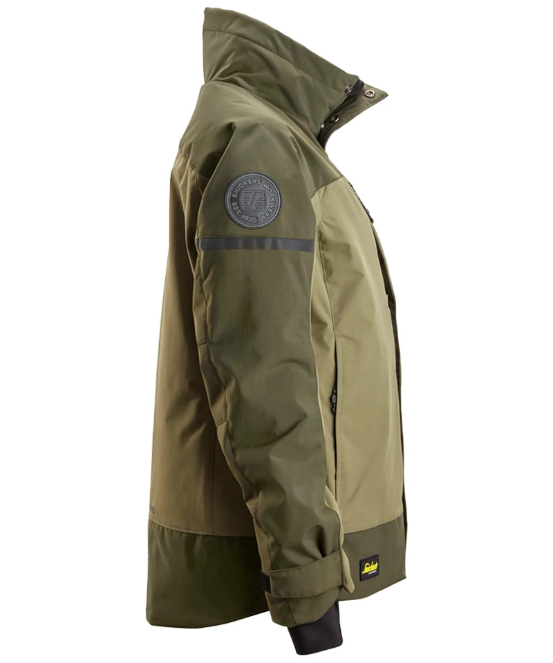 Snickers 1117 AllroundWork isolerende dames werkjas groen zijkant