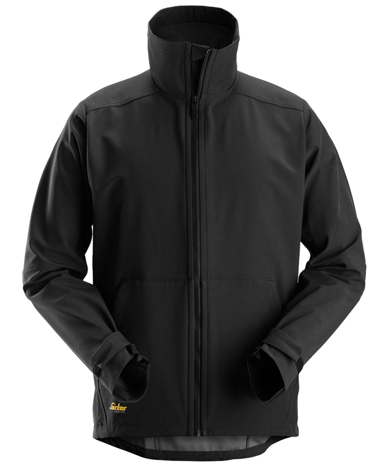 Snickers softshell werkjas 1205 zwart voorkant