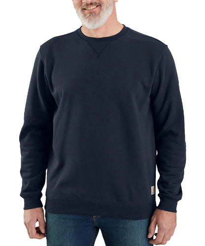 Carhartt sweater ronde hals navy heren voorkant aan