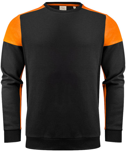 Sweater Printer Prime Zwart-Oranje voorkant