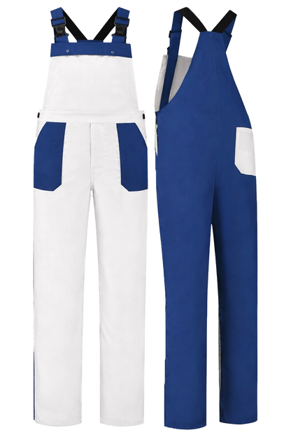 Gekleurde overall wit blauw