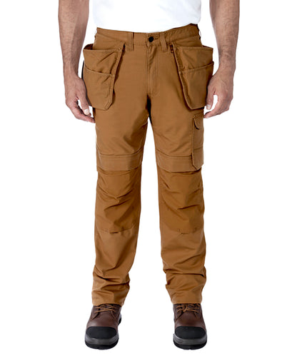 Carhartt stretch werkbroek 105070 bruin voorkant aan
