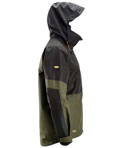 Snickers waterdichte Shell jas 1304 groen zijkant