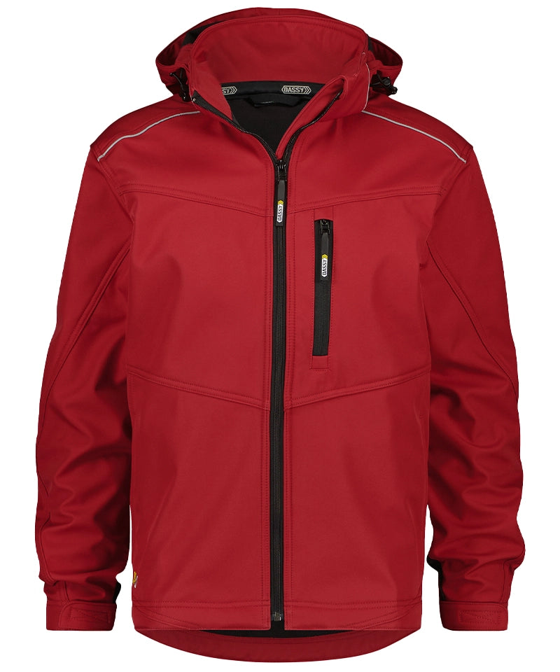 Softshell Jas Tavira Dassy rood voorkant