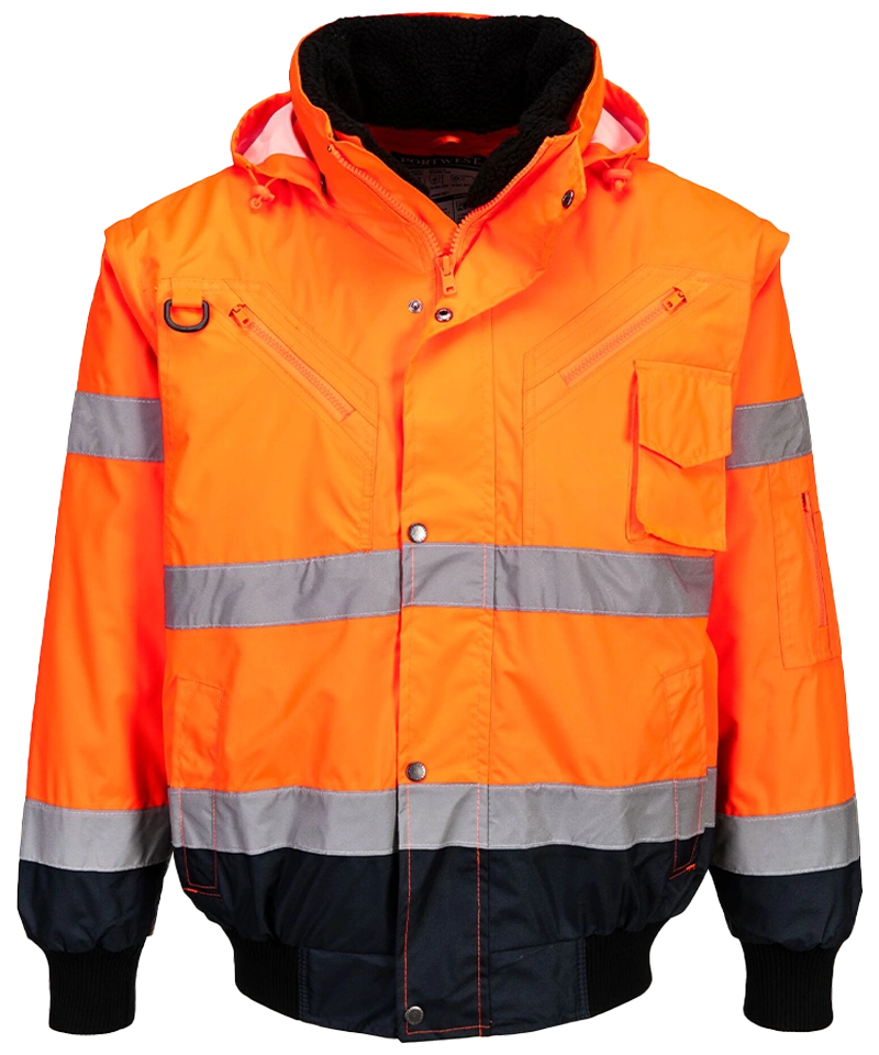 Portwest high-visibility 3 in 1 jas Oranje C465 voorkant