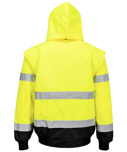 High-visibility 3 in 1 jas Geel C465 achterkant