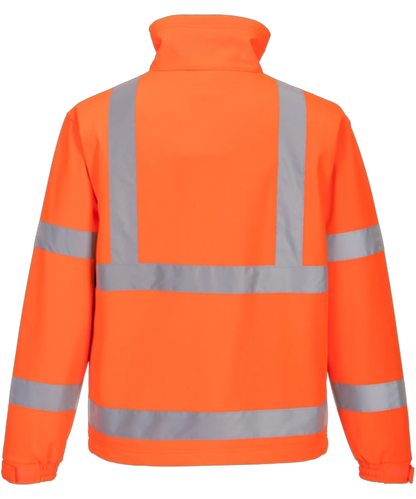 High-Visibility softshell jas oranje S424 Portwest achterkant