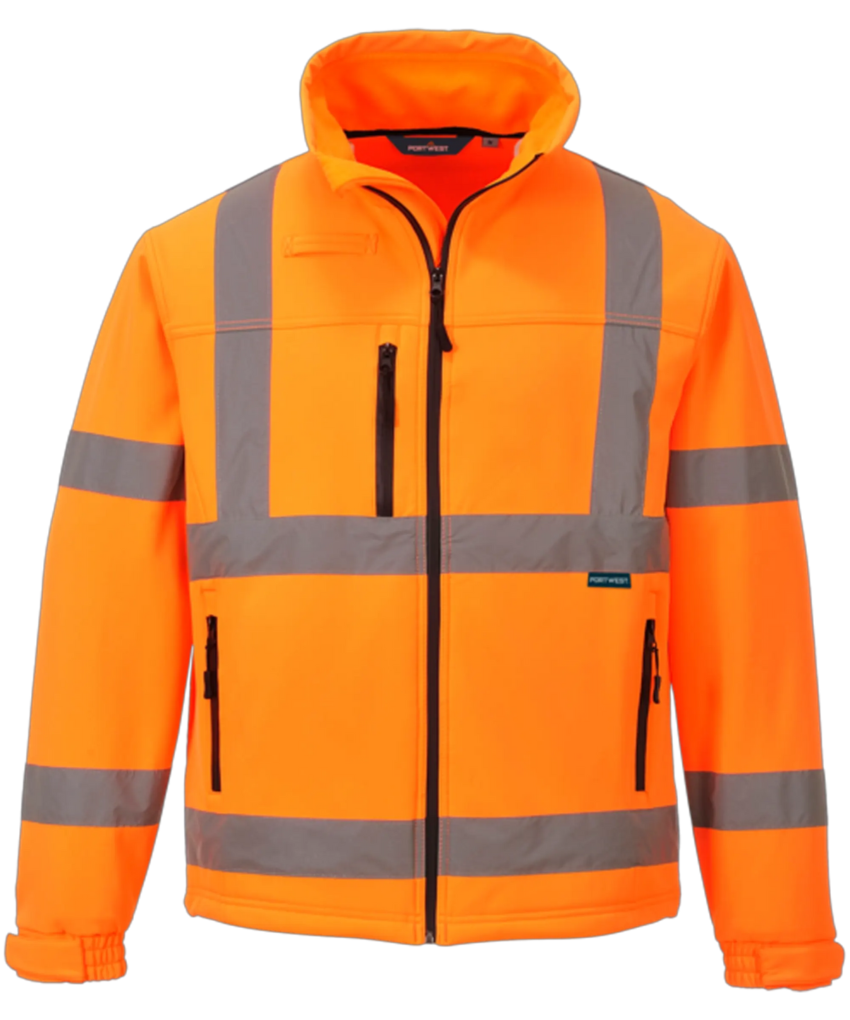 High-Visibility softshell jas oranje S424 Portwest voorkant