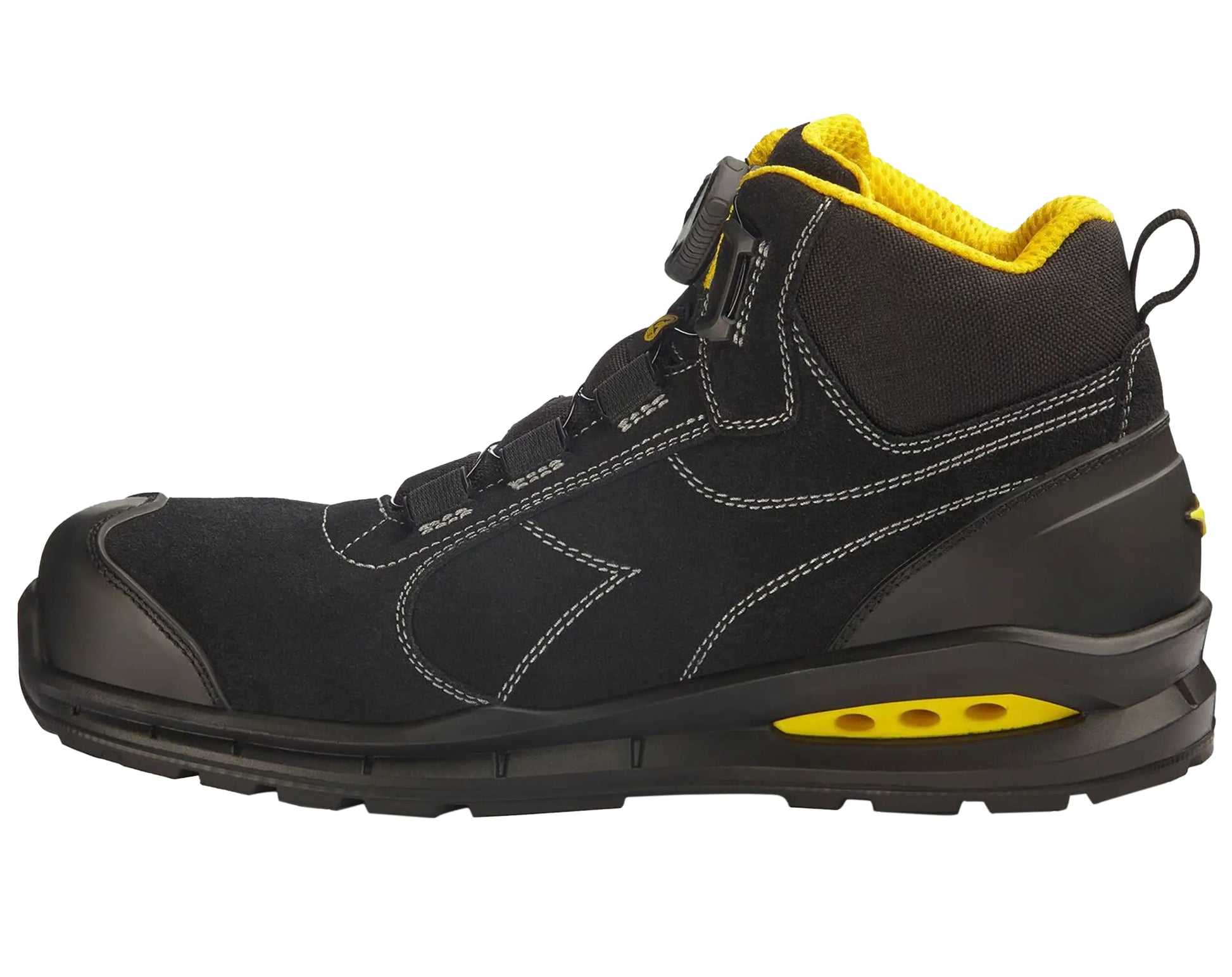 Werkschoenen diadora 182533, zwart met geel, binnenkant