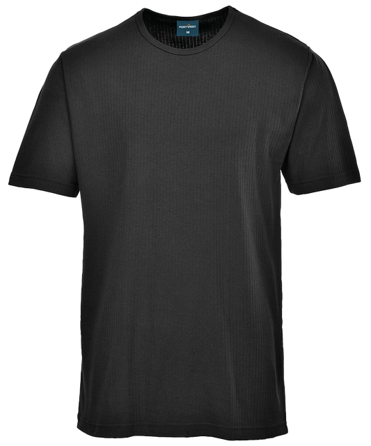 Thermo shirt korte mouwen Portwest B120 voorkant zwart