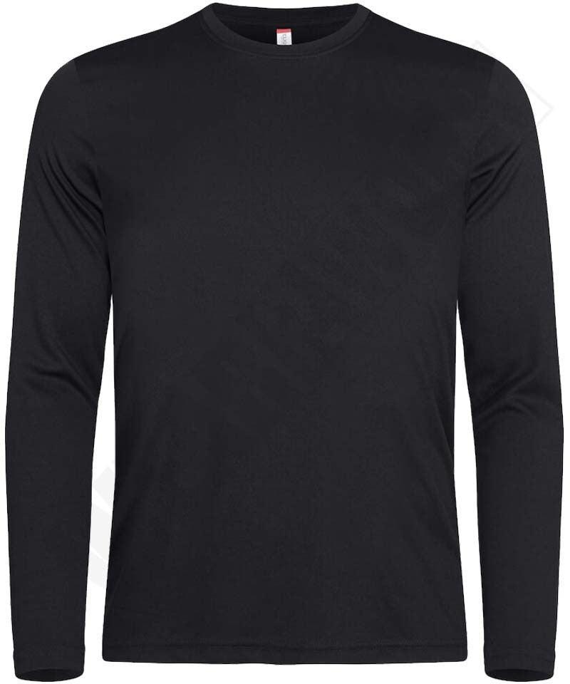 T-shirt active lange mouwen clique zwart