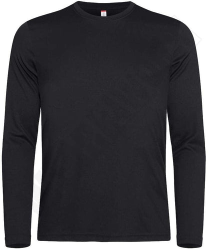 T-shirt active lange mouwen clique zwart