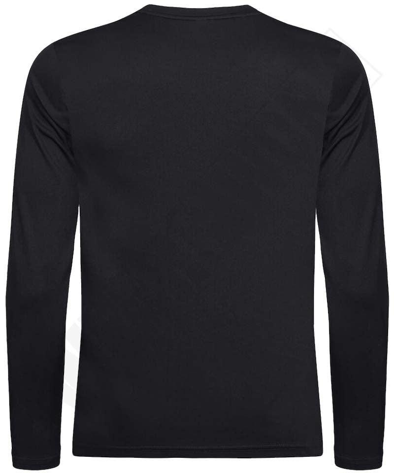 T-shirt active lange mouwen clique zwart achterkant