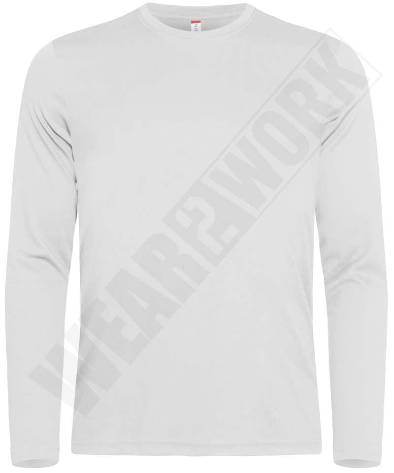 T-shirt active lange mouwen clique wit