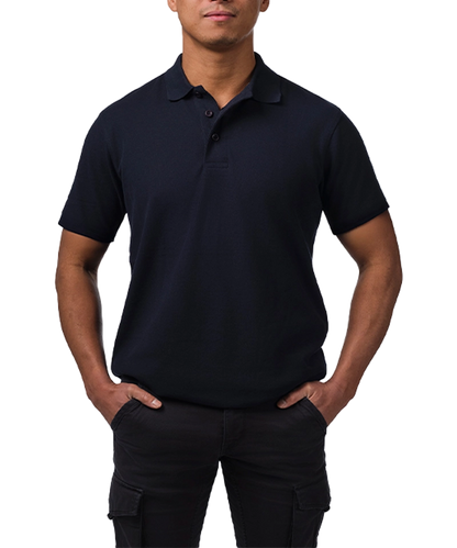 Back to Basics Basic Poloshirt Tony navy model aan
