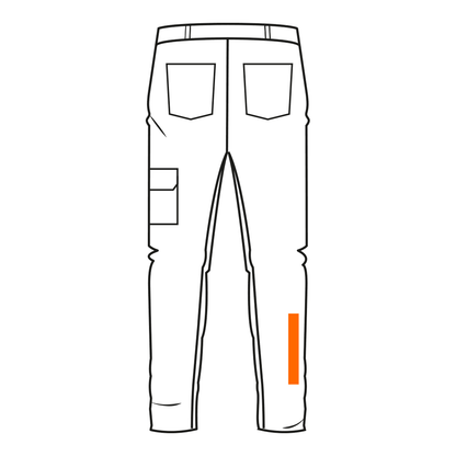 Bedrukken broek achterkant