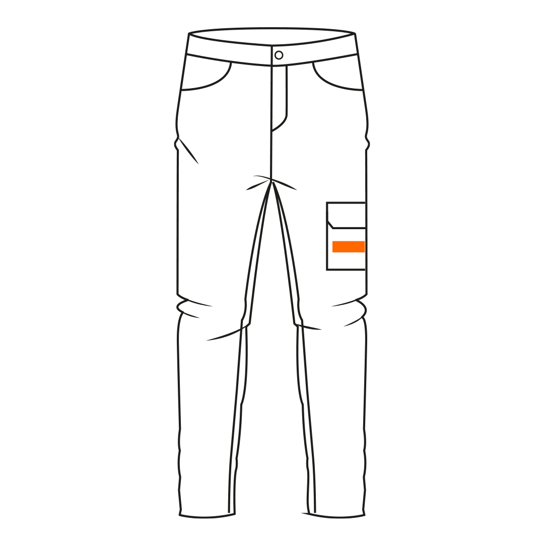 Bedrukken broek voorkant