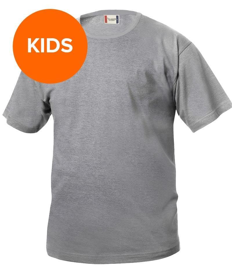 Kinder basic t-shirt Clique grijs