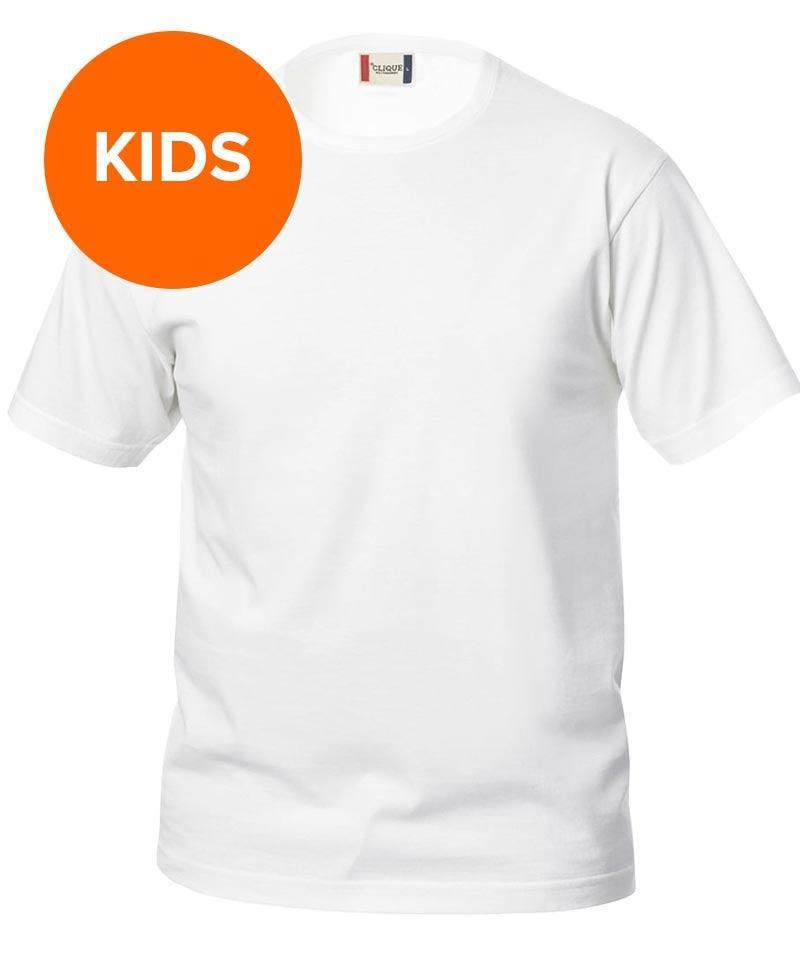 Kinder basic t-shirt Clique wit