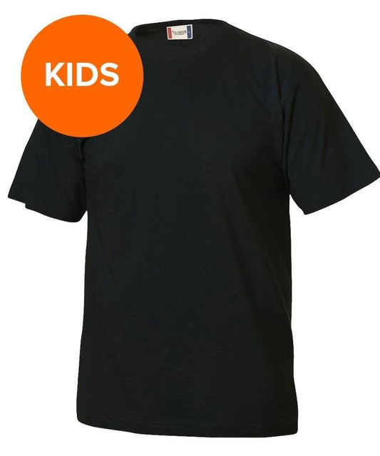 Kinder basic t-shirt Clique zwart