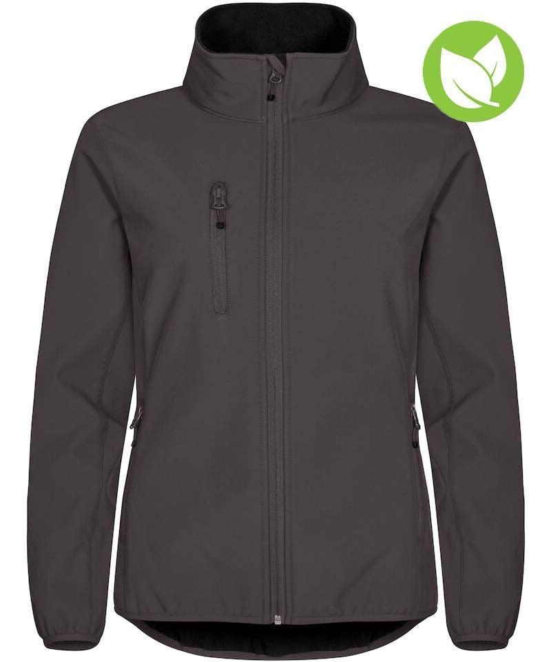 clique-softshell-dames-antraciet voorkant