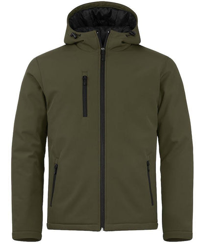 Softshell Clique gevoerd capuchon groen