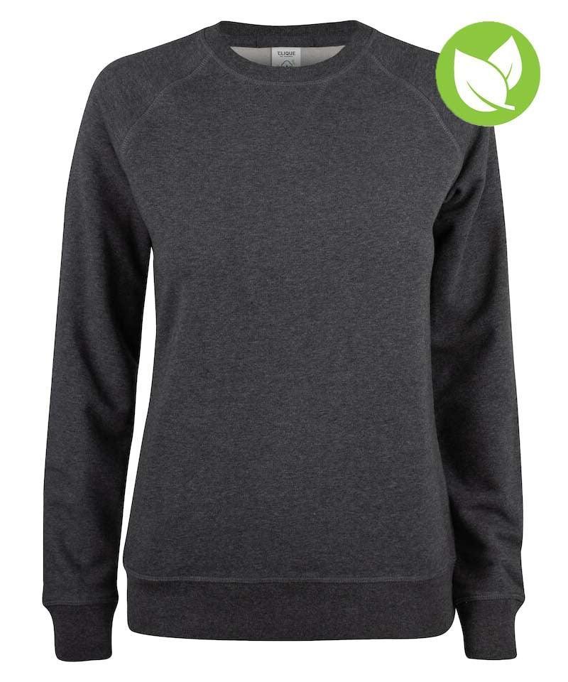 Sweater Premium Oc Clique dames antraciet blaadje