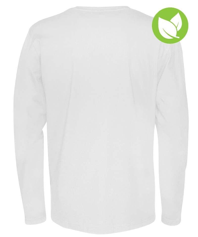 Cottover t-shirt met lange mouw wit achterkant