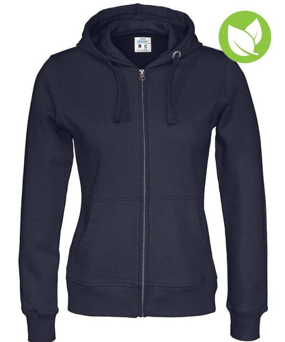 Cottover vest met capuchon dames navy