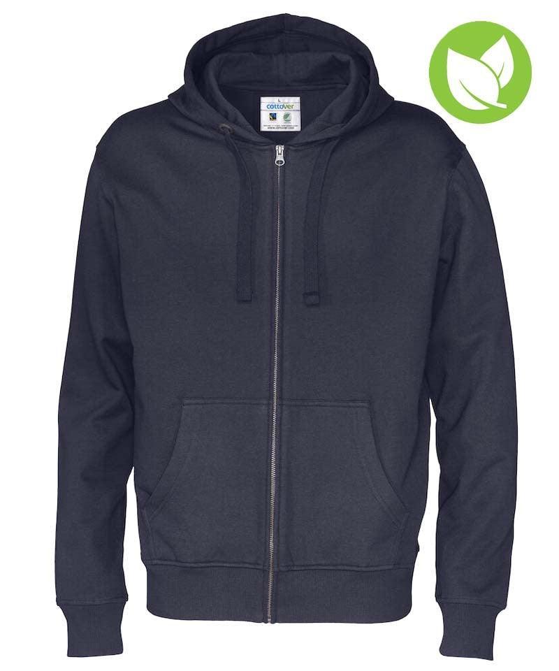 Cottover vest met capuchon heren navy